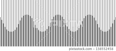 Vertical line wave pattern, stripe gradient background. abstract black geometric design Vertical line wave pattern, stripe gradient background. abstract black geometric design 138552458