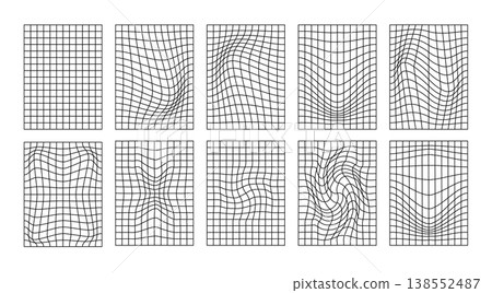 Isometric wireframe grid, blueprint base net pattern, square paper line mesh background 138552487