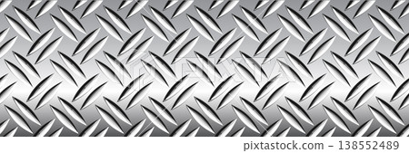 Metal flooring seamless pattern. Steel diamond plate Metal flooring seamless pattern. Steel diamond plate 138552489