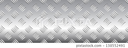 Metal flooring seamless pattern. Steel diamond plate 138552491