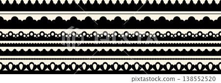 Scallop line lace border, seamless zigzag edge frames Scallop line lace border, seamless zigzag edge frames 138552520