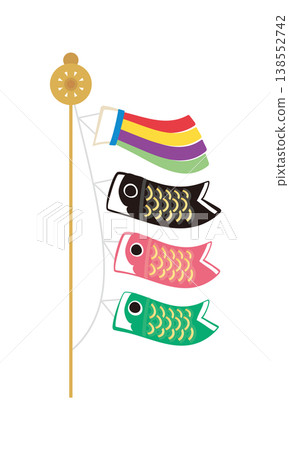 Simple carp streamer illustration 1 Simple carp streamer illustration 1 138552742