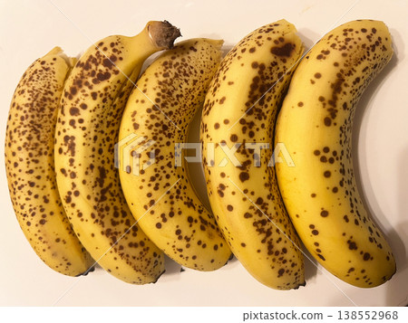 Close-up of sugar spots on a ripe banana 138552968