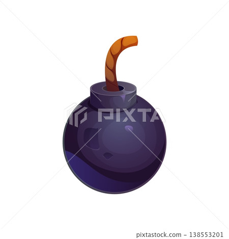 Pirate icon of cannonball or corsairs cannon bomb explosive, cartoon vector. Cannonball shot or cannon bomb and TNT dynamite ball with fuse for marine weapon, corsairs game asset and pirate icon Pirate icon of cannonball or corsairs cannon bomb explosive, cartoon vector. Cannonball shot or cannon bomb and TNT dynamite ball with fuse for marine weapon, corsairs game asset and pirate icon 138553201