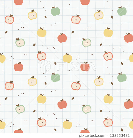 seamless minimal apple, Pastel Nursery repeat pattern background, flat jpg illustration graphic design seamless minimal apple, Pastel Nursery repeat pattern background, flat jpg illustration graphic design 138553481