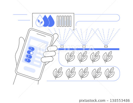 Smart Irrigation System abstract concept vector illustration. 138553486