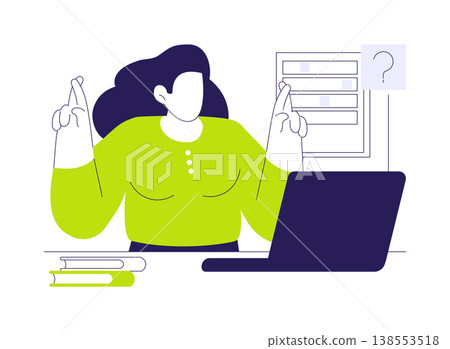Waiting for results isolated cartoon vector illustrations. Waiting for results isolated cartoon vector illustrations. 138553518