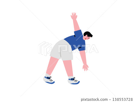 一幅男子鍛鍊的插圖 一幅男子鍛鍊的插圖 138553728