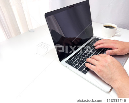 Work from home, middle-aged man, copy space Work from home, middle-aged man, copy space 138553746