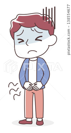 圖解：一名男子下腹部疼痛（腹痛） 138554677