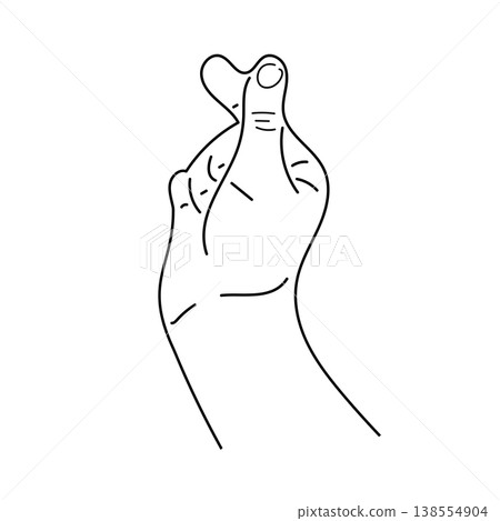 Hand gesture, finger snap, hand drawn Hand gesture, finger snap, hand drawn 138554904