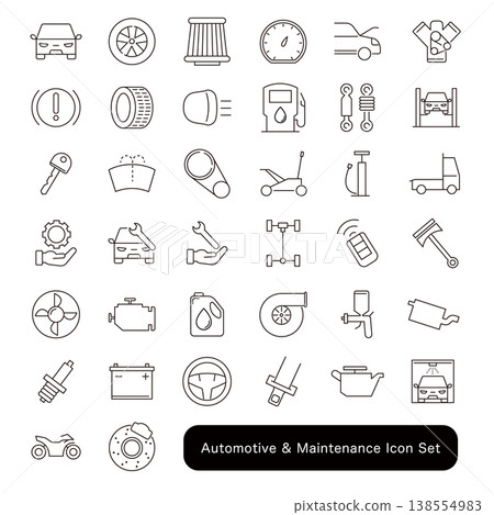 Automotive and Maintenance Icon Set Automotive and Maintenance Icon Set 138554983