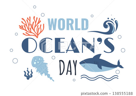 World ocean day illustration World ocean day illustration 138555188