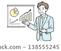 A young man giving a business presentation 138555245