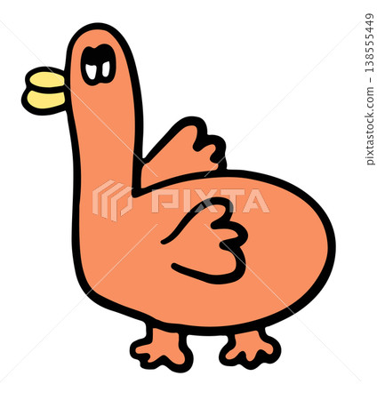 Hand drawn illustration of duck cartoon for farm animal, zoo, souvenir shop, character, comic, mascot, sticker, kid doll, plush toy, trip, travel, vacation, good morning, nature, garden, lake, river Hand drawn illustration of duck cartoon for farm animal, zoo, souvenir shop, character, comic, mascot, sticker, kid doll, plush toy, trip, travel, vacation, good morning, nature, garden, lake, river 138555449