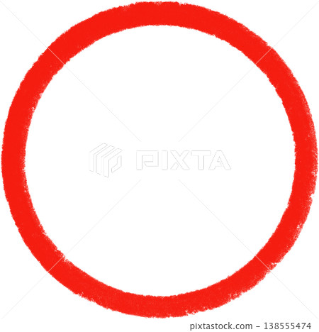 Paint Touch round icon, red circle, pixel Paint Touch round icon, red circle, pixel 138555474