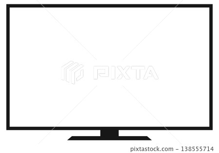 Image illustration of an LCD TV viewed from the front (with transparent screen). Image illustration of an LCD TV viewed from the front (with transparent screen). 138555714