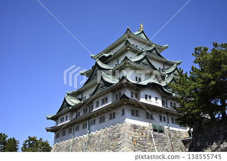 Nagoya Castle keep in spring (photographed in late March 2014) 138555745