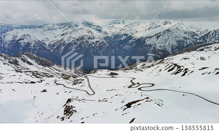 High mountain road in Austrian Alps 138555815