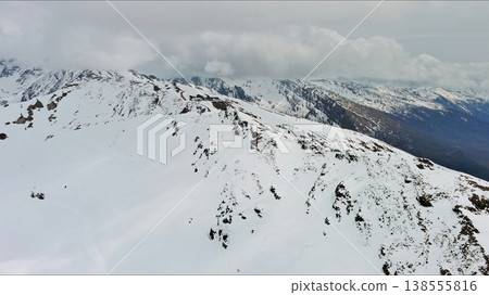 Snow Alp mountain range landscape Snow Alp mountain range landscape 138555816