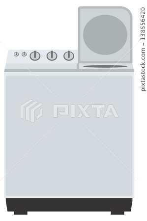 Image illustration of a twin-tub washing machine Image illustration of a twin-tub washing machine 138556420