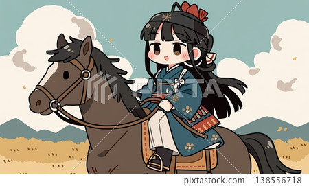 女孩騎馬 138556718