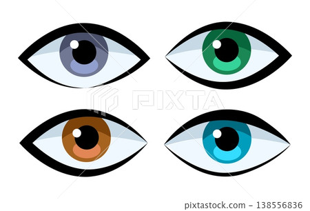 Colorful eye icons 138556836