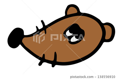 Hand drawn mouse or rat for decoration, cartoon, characters, comic, mascot, stickers, tattoo, animal, home, house, yard, patch, shirt print, sticker, icon, nature, garden, brooch, pin, toy, kid doll 138556910