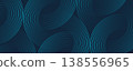 Modern digital abstract blue background with circular lines. Geometric stripe line art design for poster, brochure, cover, website, header, web banner, presentation 138556965