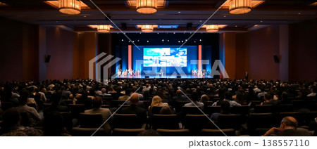 Photo of a large crowd of people attending a conference in a convention center Photo of a large crowd of people attending a conference in a convention center 138557110