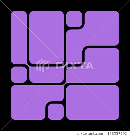 Trendy Bento Grid Vector Template With Right Angles And Brick-Style Panels. Geometric Brutal Shapes In Different Sizes For Web Layouts And Modern Web Design, Social Media And Collages. Trendy Bento Grid Vector Template With Right Angles And Brick-Style Panels. Geometric Brutal Shapes In Different Sizes For Web Layouts And Modern Web Design, Social Media And Collages. 138557292