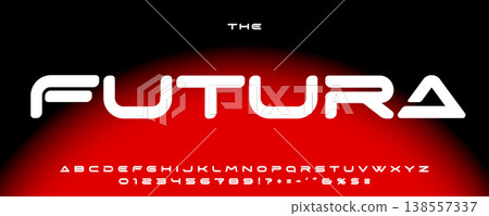 Modern Sci-Fi Futuristic Font Logo Alphabet, Rounded Bold Minimal Letter Numbers Set, Extended Typographic Design for Digital, Science, BioTech Poster Headline and Logotype. Vector Typeface Modern Sci-Fi Futuristic Font Logo Alphabet, Rounded Bold Minimal Letter Numbers Set, Extended Typographic Design for Digital, Science, BioTech Poster Headline and Logotype. Vector Typeface 138557337