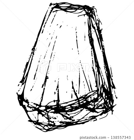 Hand drawn pineapple piece ring fruit illustration sketch clipart vector Hand drawn pineapple piece ring fruit illustration sketch clipart vector 138557343