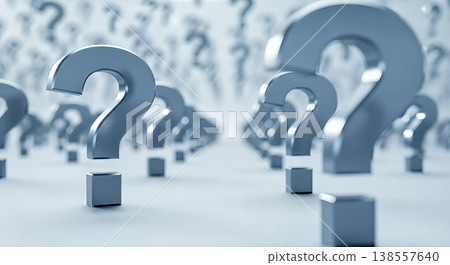 scattered silver metal question marks light grey background abstract business concept asking questions searching solutions finding answers resolving dilemma help internet support forum scattered silver metal question marks light grey background abstract business concept asking questions searching solutions finding answers resolving dilemma help internet support forum 138557640
