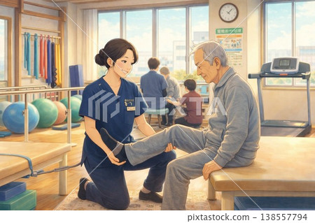 Physical therapist illustration 138557794