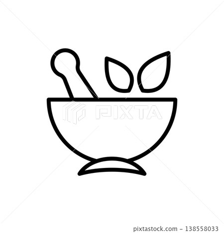 Mortar and Pestle icon vector design templates Mortar and Pestle icon vector design templates 138558033