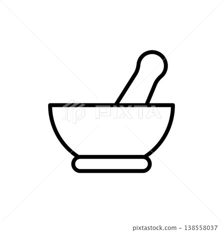 Mortar and Pestle icon vector design templates Mortar and Pestle icon vector design templates 138558037