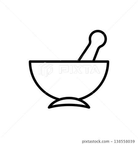 Mortar and Pestle icon vector design templates 138558039