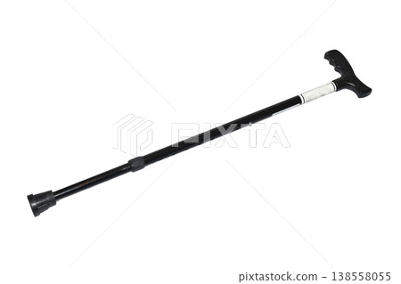 Height adjustable walking cane with T-handle. Height adjustable walking cane with T-handle. 138558055