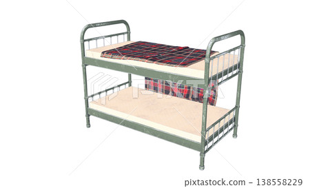 3D illustration of a bunk bed 3D illustration of a bunk bed 138558229