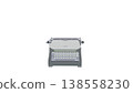 復古打字機的立體插圖（正面圖） 138558230