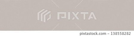 Panoramic image of a natural flax linen fabric texture. Highly detailed gray-brown woven textile 138558282