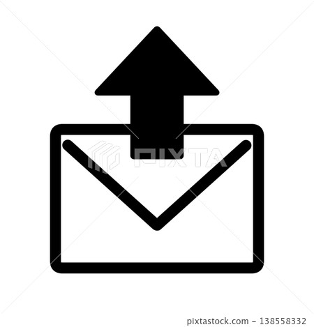 Line art icon for sending email Line art icon for sending email 138558332