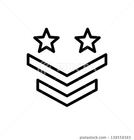 Military rank icon symbol design templates 138558383