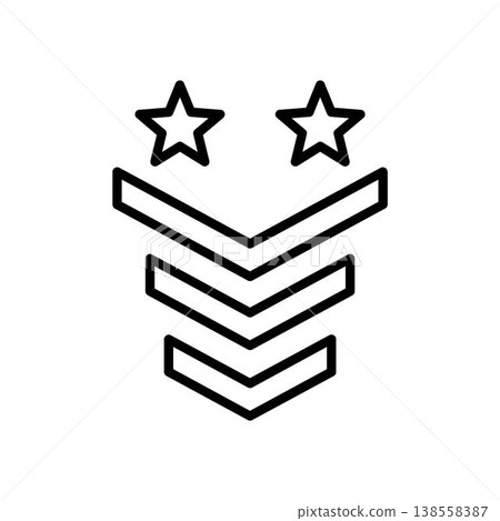 Military rank icon symbol design templates Military rank icon symbol design templates 138558387