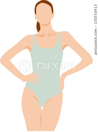 一個穿泳衣的女人的插圖 138558413
