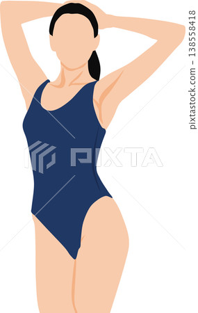 Illustration of a woman wearing a swimsuit 138558418
