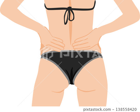 一個穿泳衣的女人的插圖 一個穿泳衣的女人的插圖 138558420