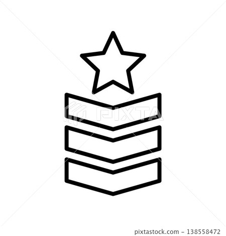 Military rank icon symbol design templates Military rank icon symbol design templates 138558472