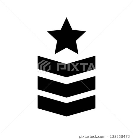 Military rank icon symbol design templates 138558473